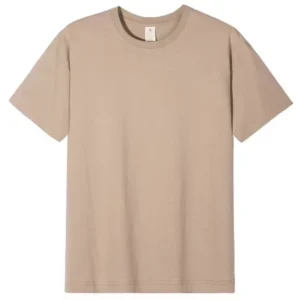 T Shirt unisex Round Neck Oversized Plus Size T-shirt Khaki